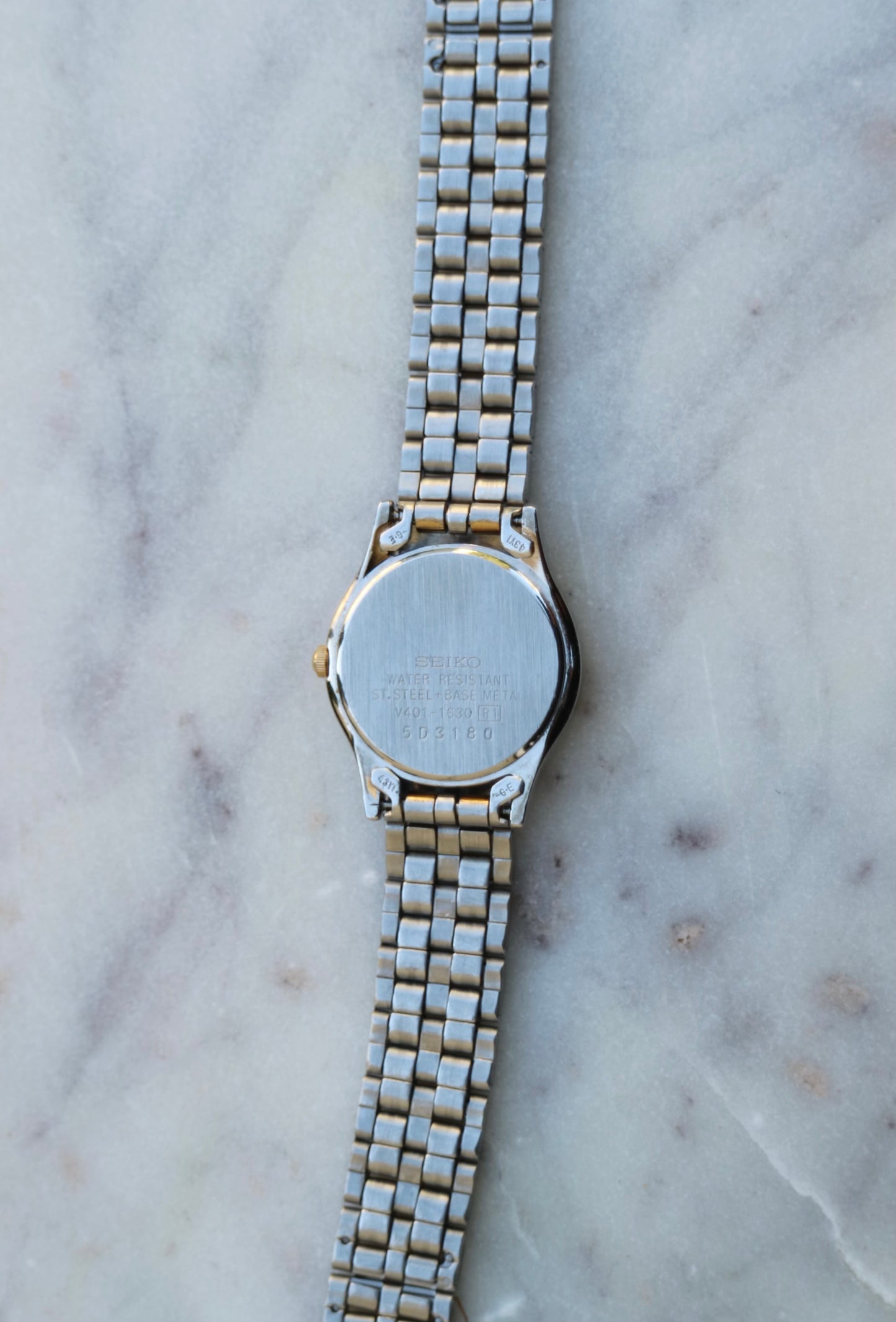 Vintage Seiko Quartz Watch Dual Tone Steel Band