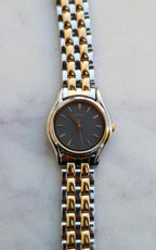 Vintage Seiko Quartz Watch Dual Tone Steel Band