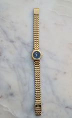 Seiko Quartz Watch Gold Tone Black Analog (NEAR MINT)