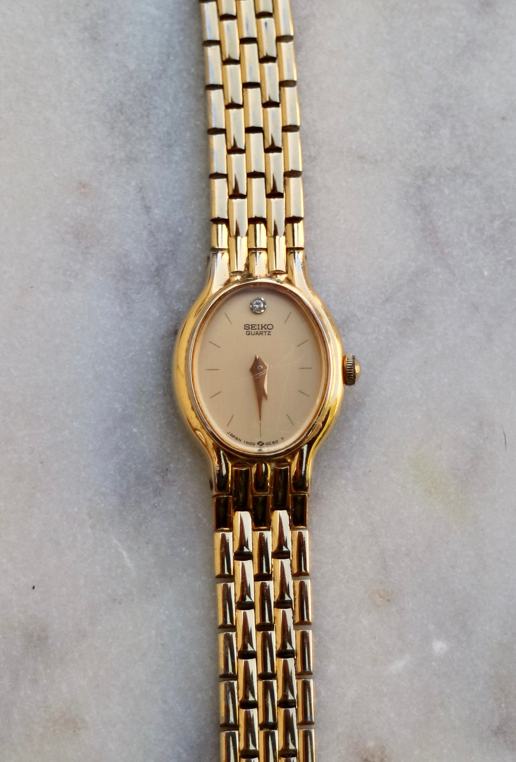 Seiko Vintage Women’s Gold Tone Steel Gold Dial Quartz Watch