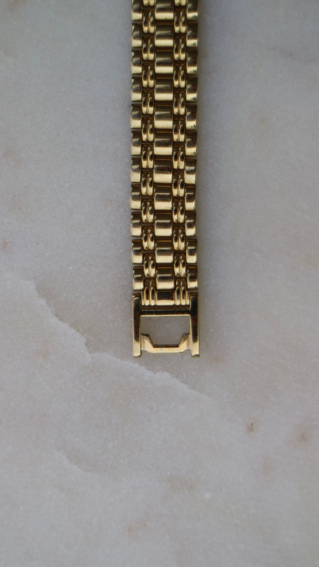 Seiko Vintage Women's 17mm Gold Tone Tank Watch with Gold Dial