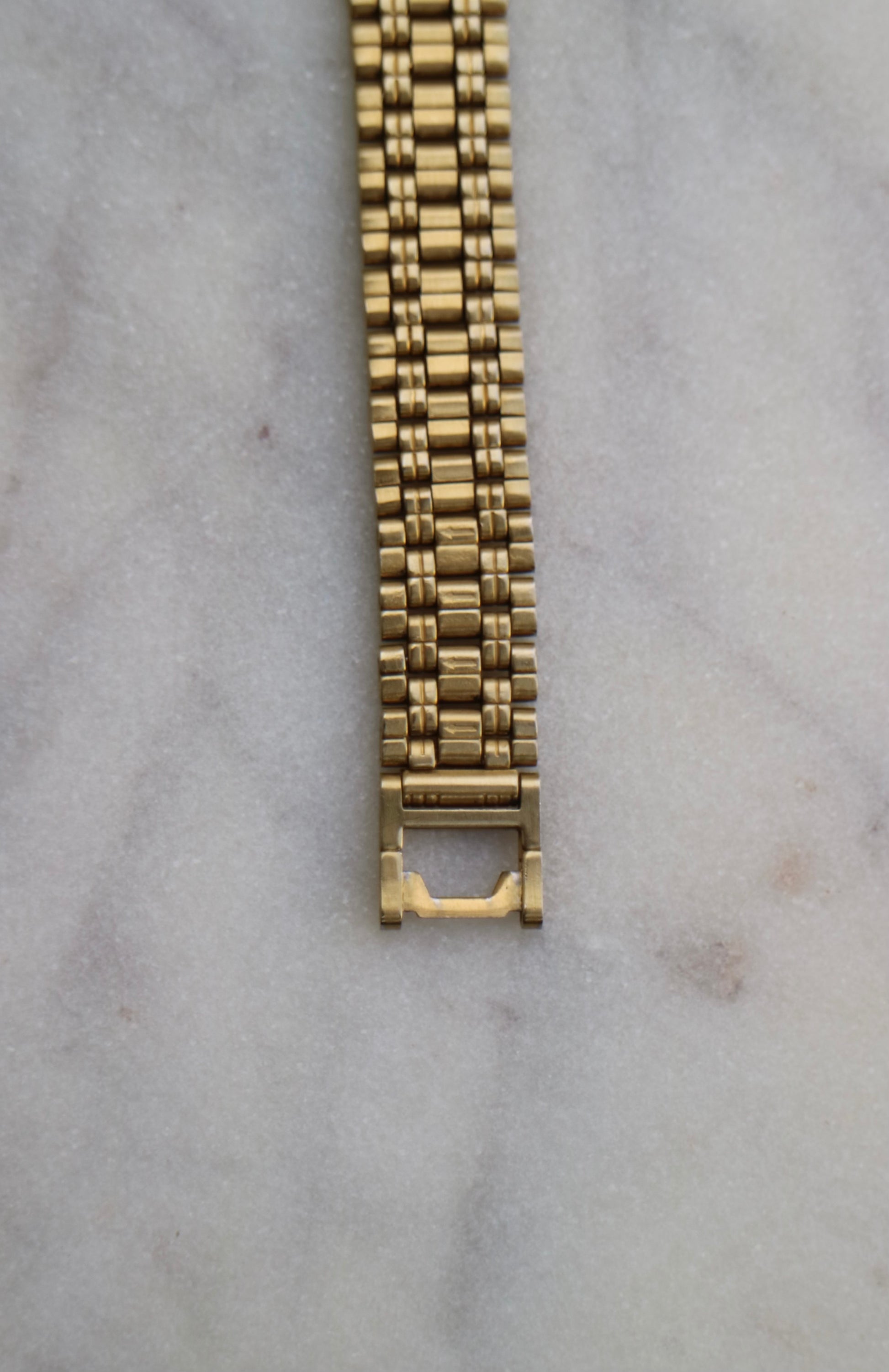 Seiko Vintage Women's 17mm Gold Tone Tank Watch with Gold Dial