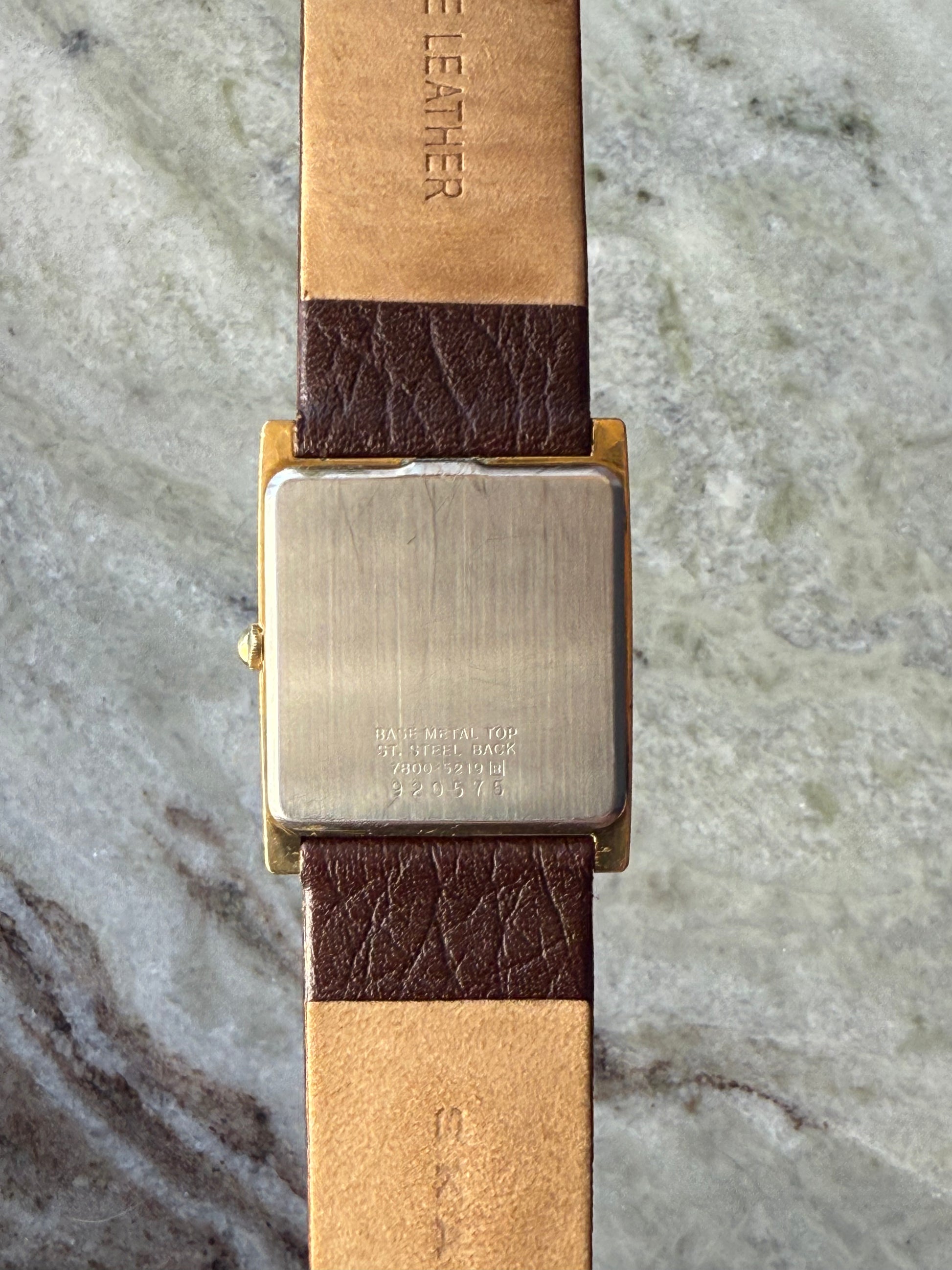 1979 Seiko Quartz Gold Tone Tank Watch