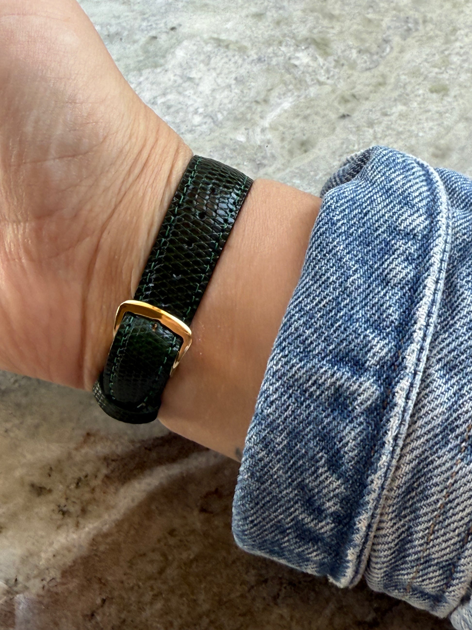 1983 Seiko Exceline Quartz Two Tone Tank Watch
