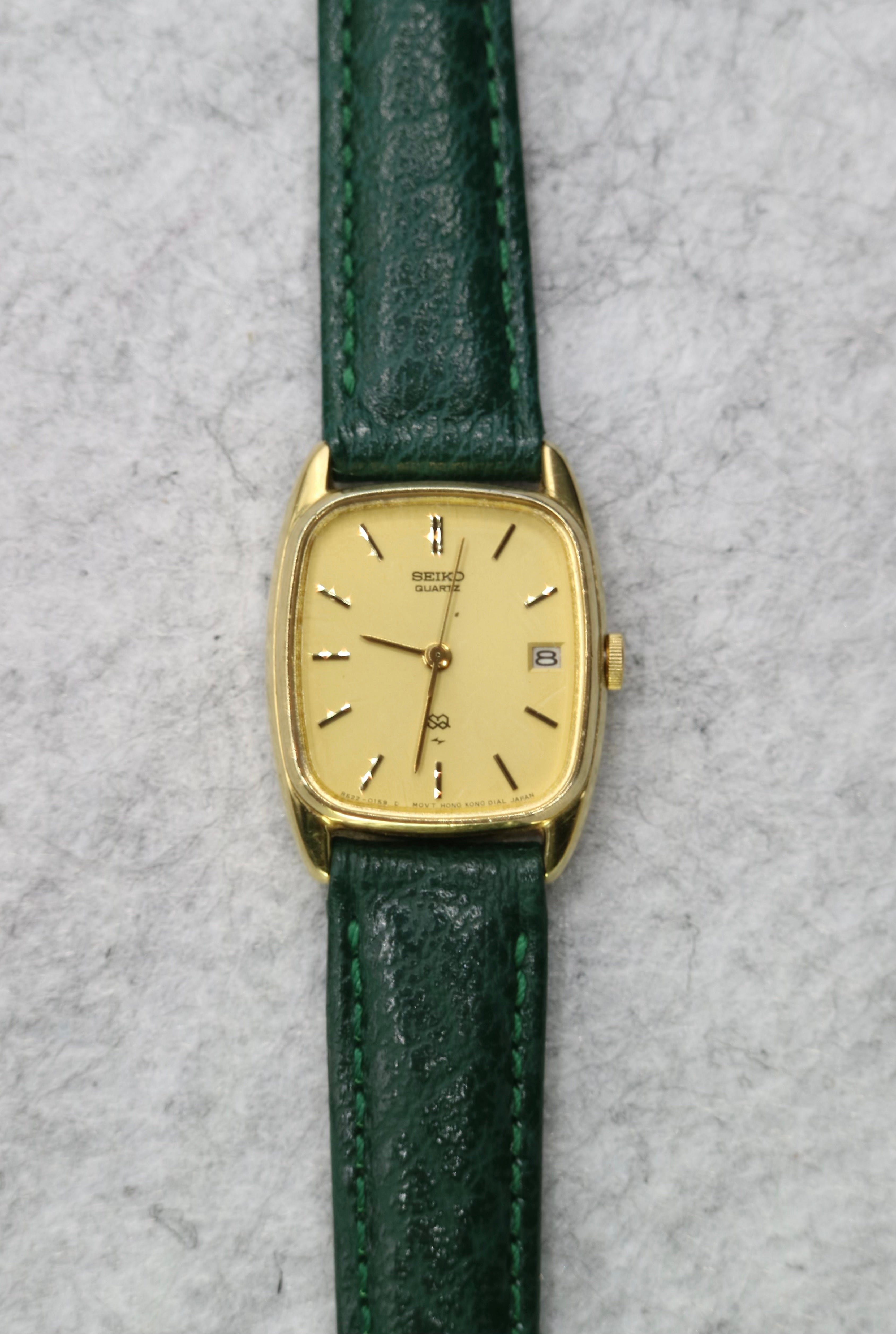 Seiko Quartz Vintage Gold Tone Date Just Watch