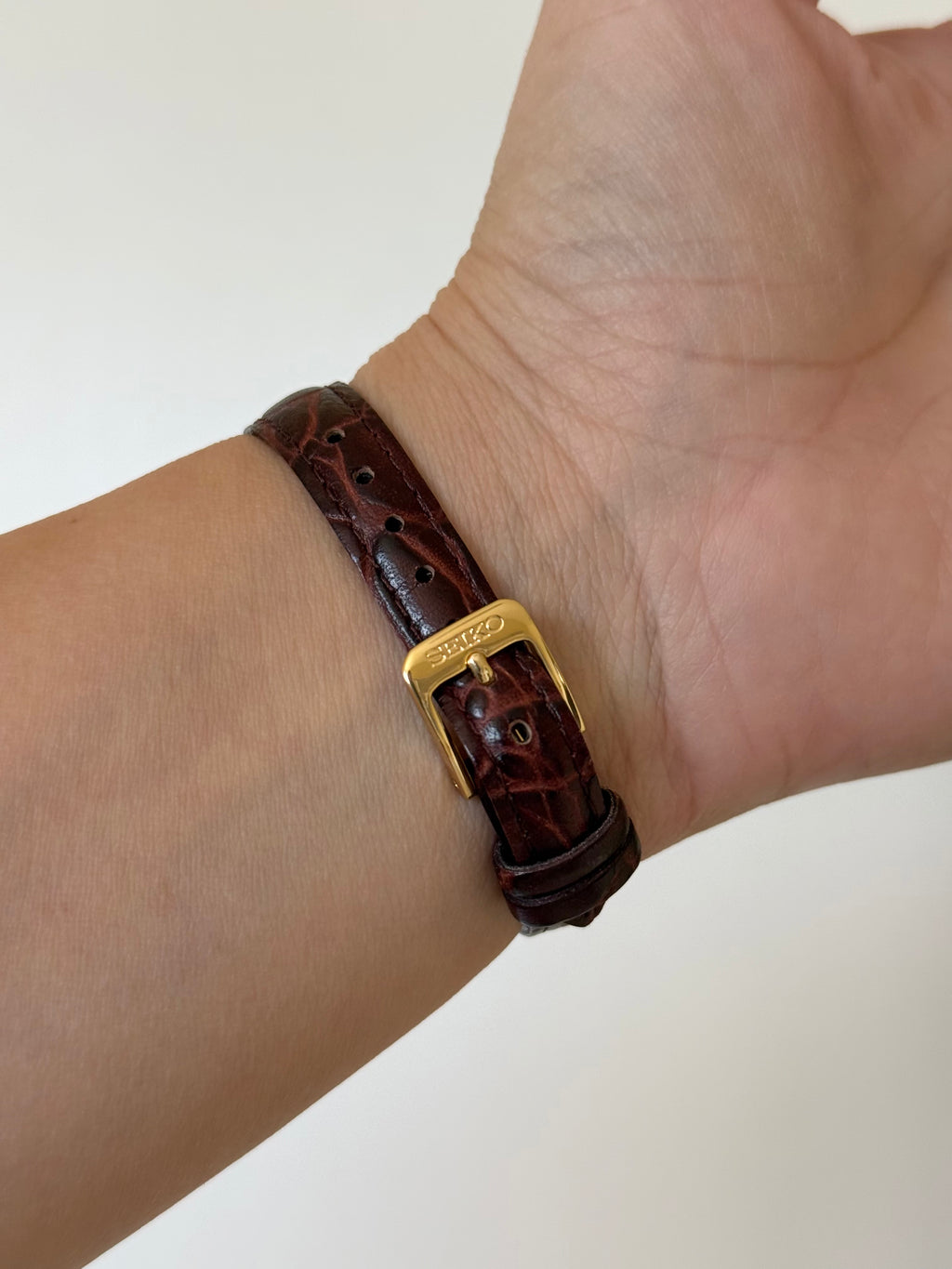 1988 Seiko Exceline Quartz Gold Plated Tonneau Tank Watch