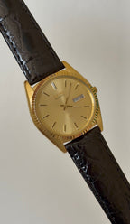 1988 Seiko Quartz SQ “President” Day Date Gold Tone Watch