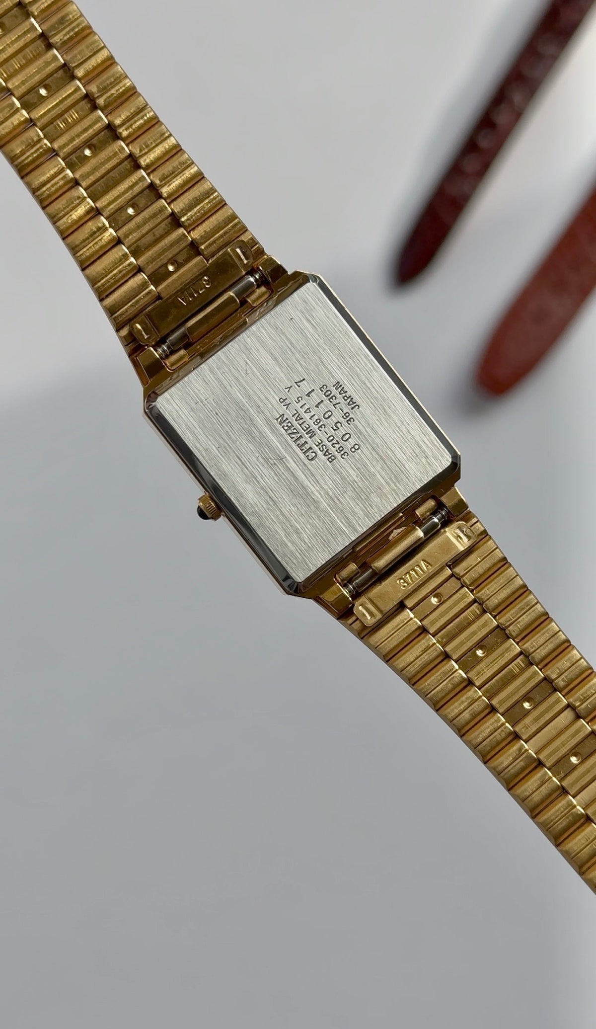 1980’s Citizen Quartz CQ Gold Tone Tank Watch