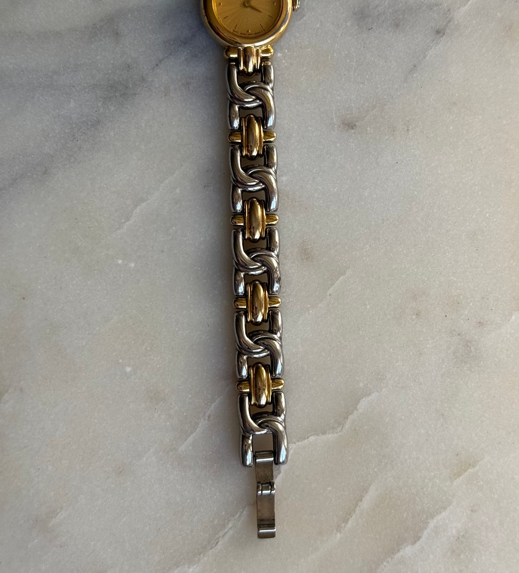 Seiko Quartz Vintage Two Tone Bracelet Watch (Good Condition)