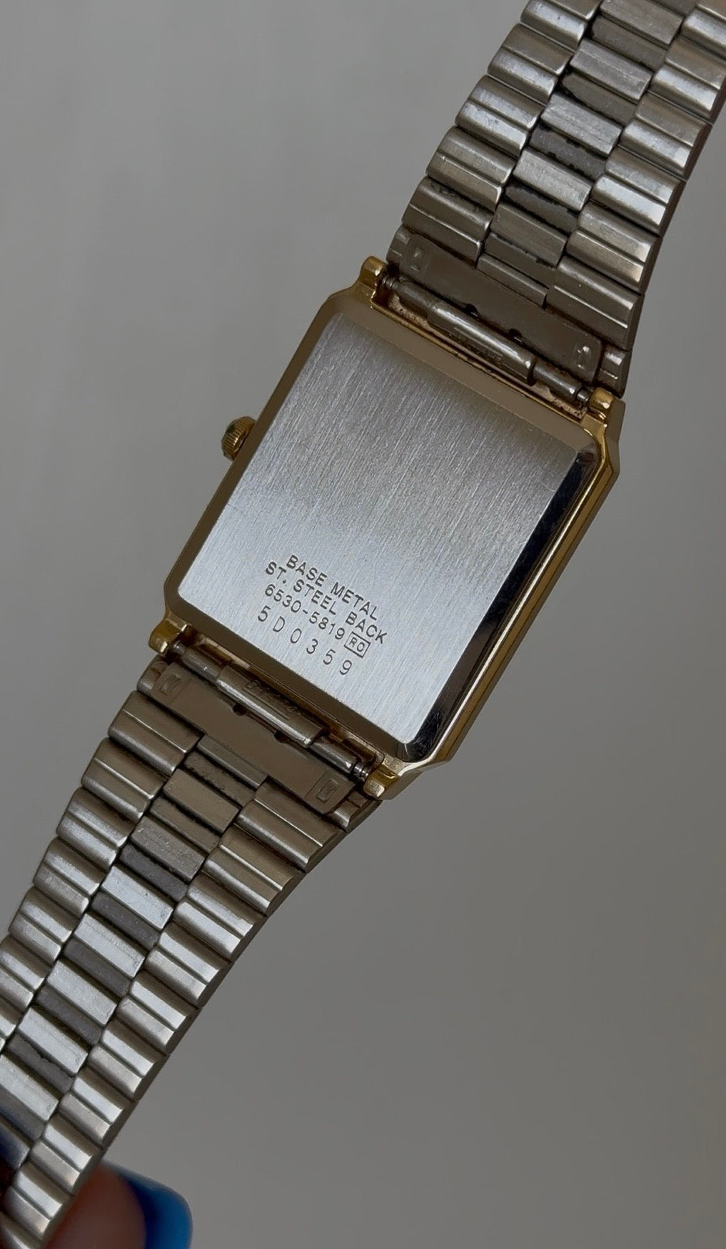 1985 Seiko Quartz Gold Tone Tank Watch