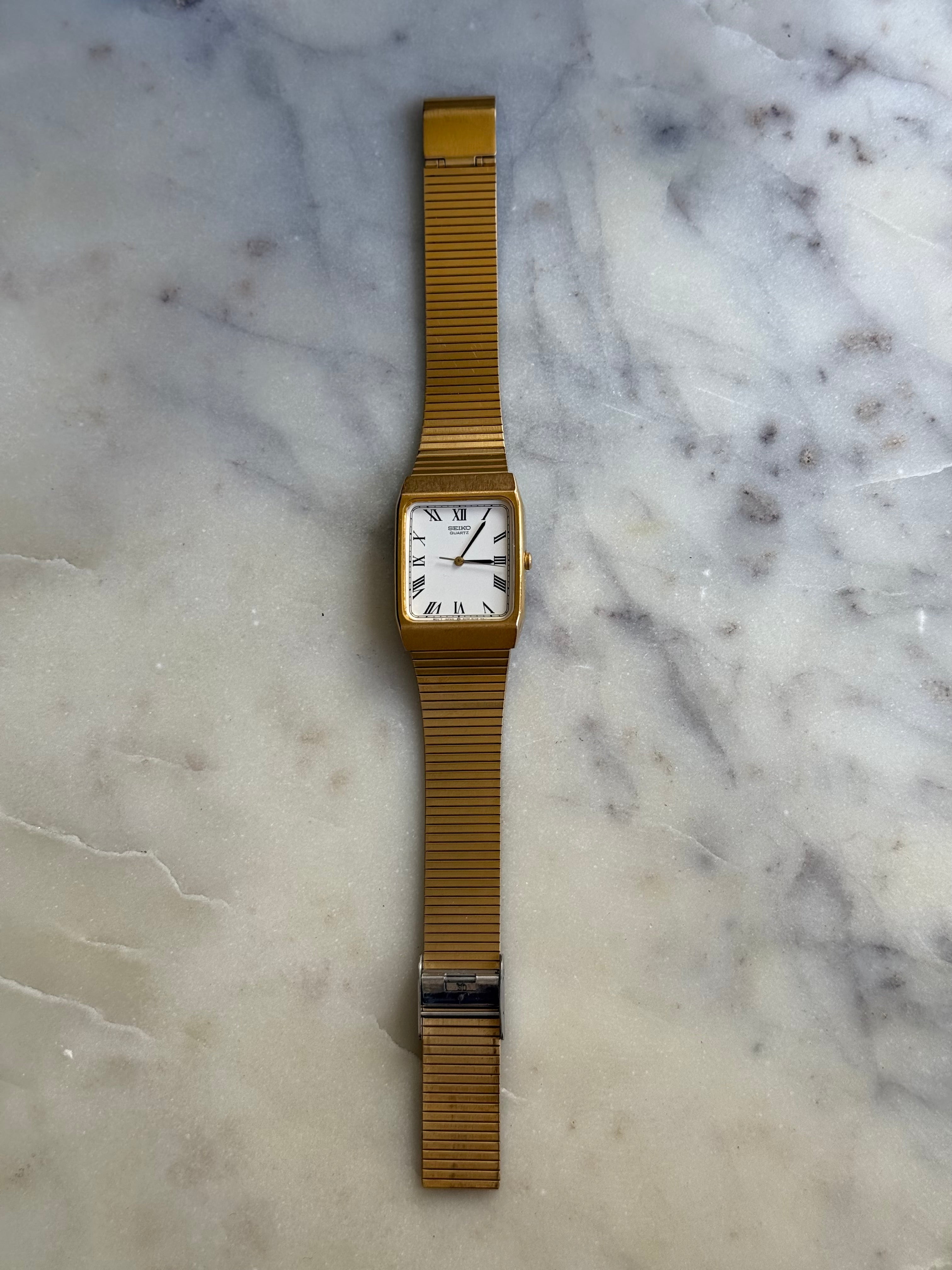 Seiko Quartz Rare 89’ Roman Numeral Tank Watch (Near Mint)