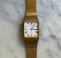 Seiko Quartz Rare 89’ Roman Numeral Tank Watch (Near Mint)