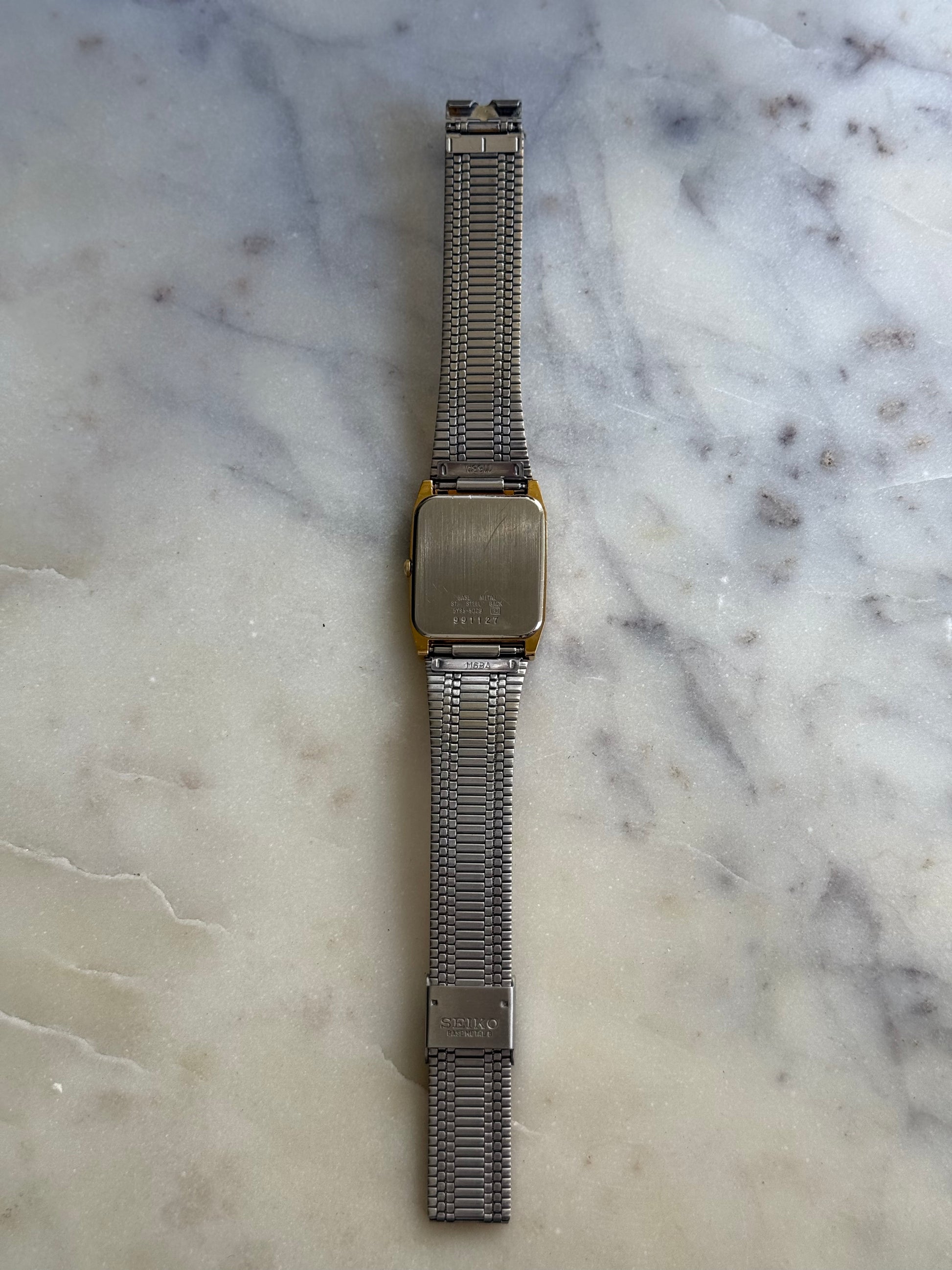 Seiko Quartz Rare 89’ Roman Numeral Tank Watch (Near Mint)