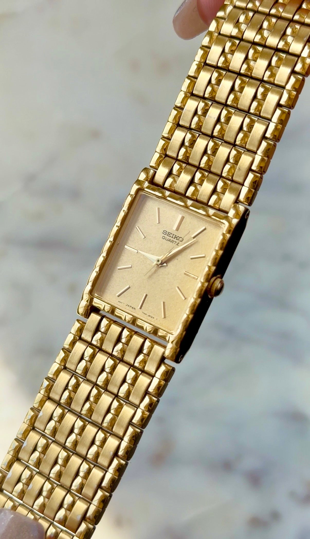 1993 Seiko Quartz Gold Tone Tank Watch
