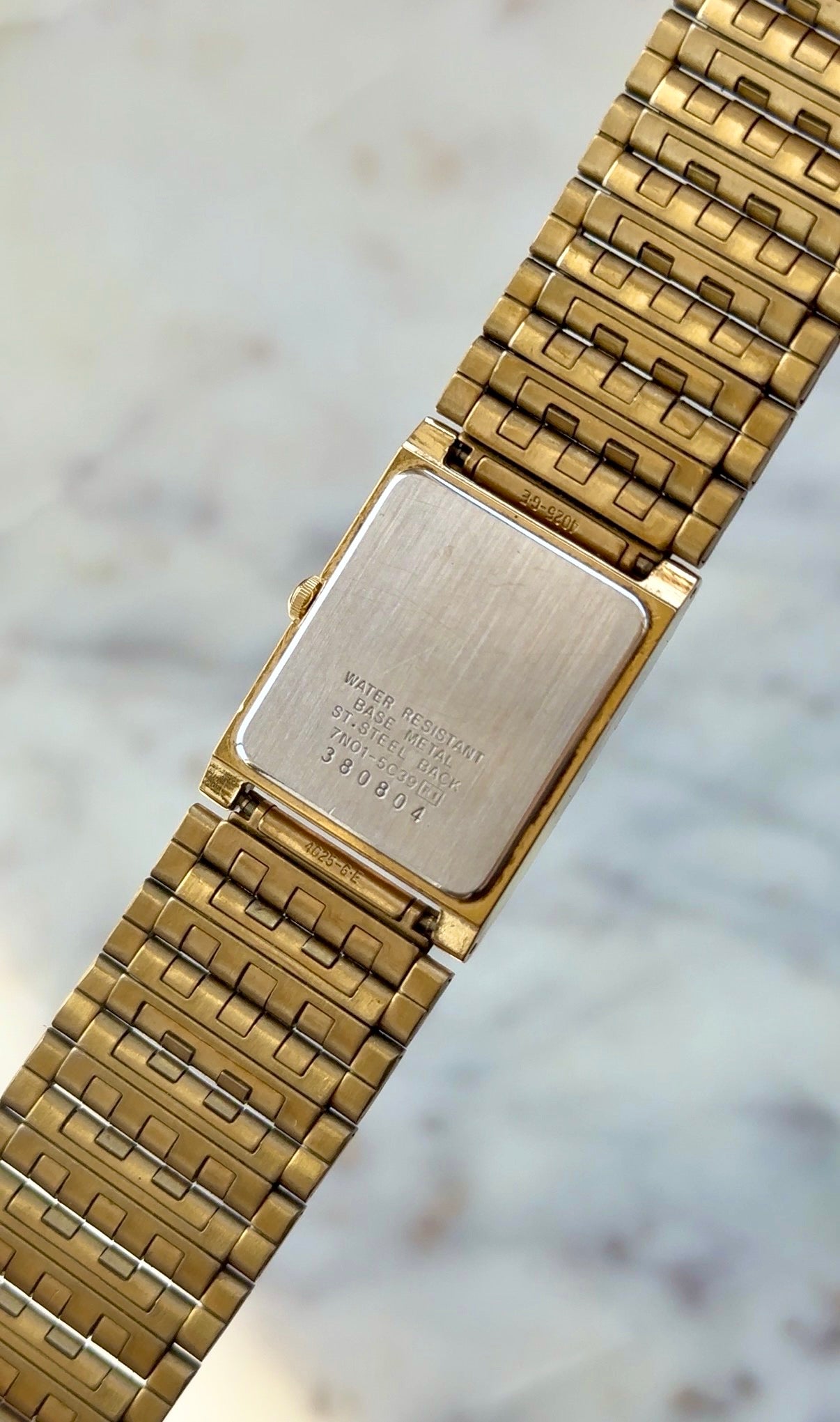 1993 Seiko Quartz Gold Tone Tank Watch
