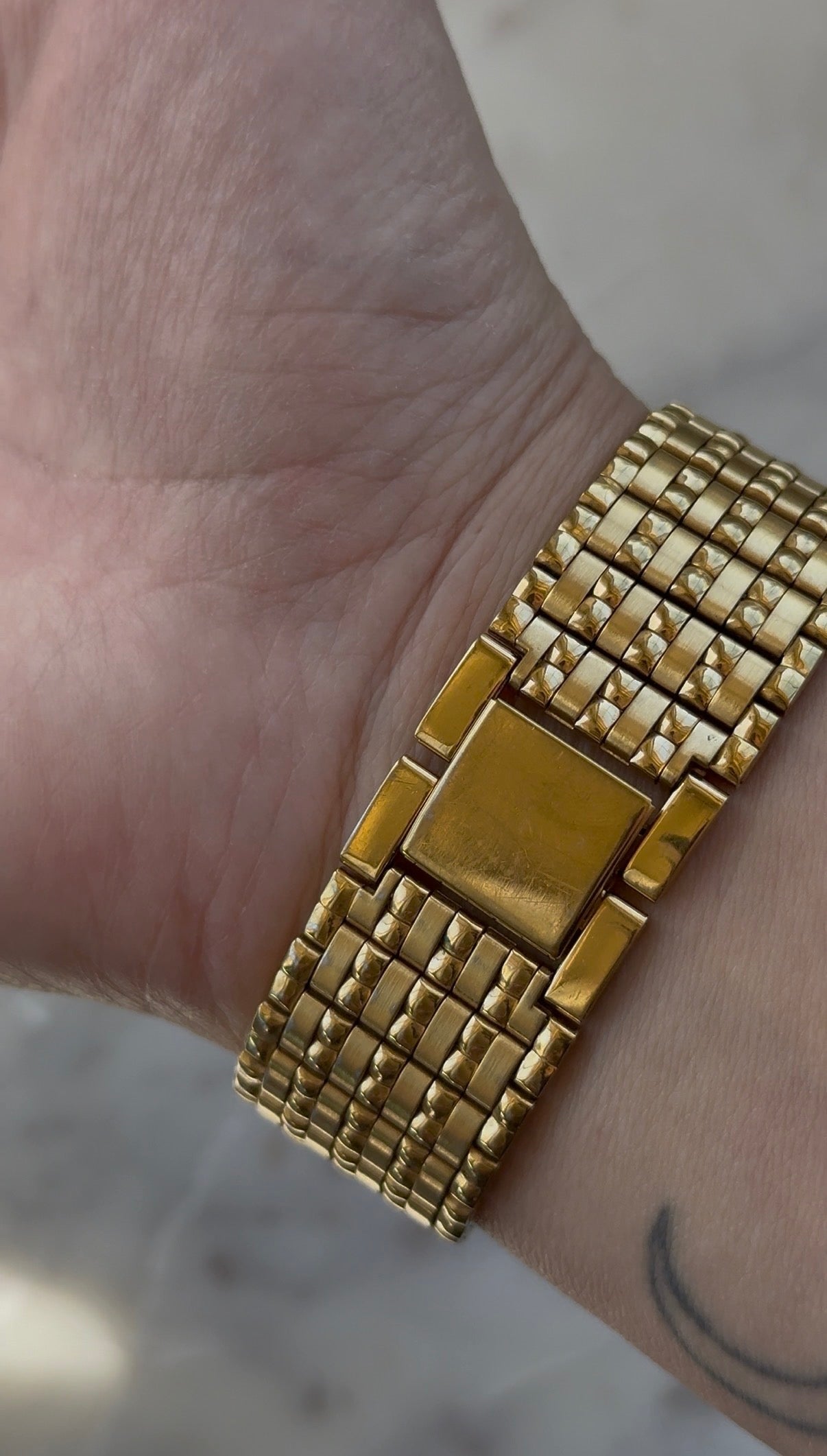 1993 Seiko Quartz Gold Tone Tank Watch