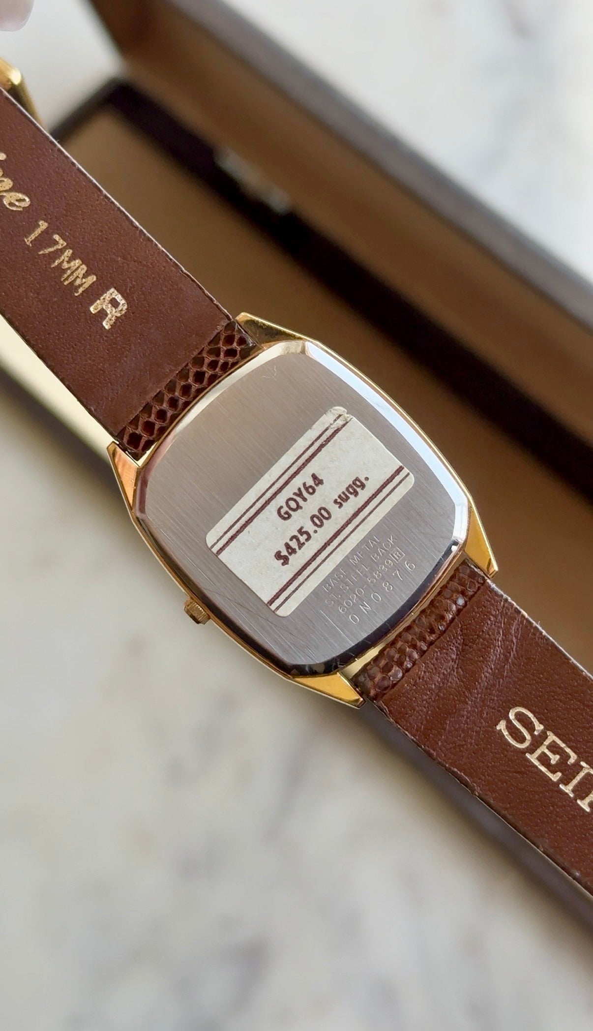 1980 (NOS) Seiko Lassale Quartz Tonneau Tank Watch
