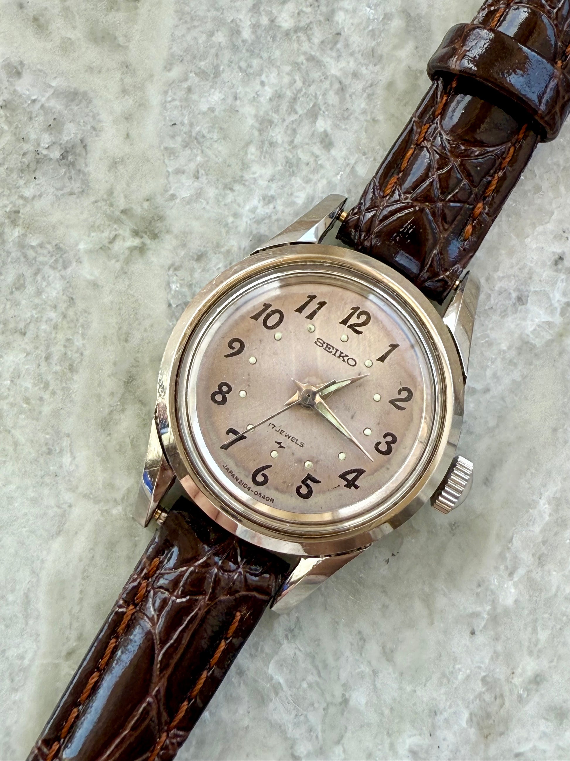 1973 Seiko 17 Jewel Mechanical Silver Tone Watch