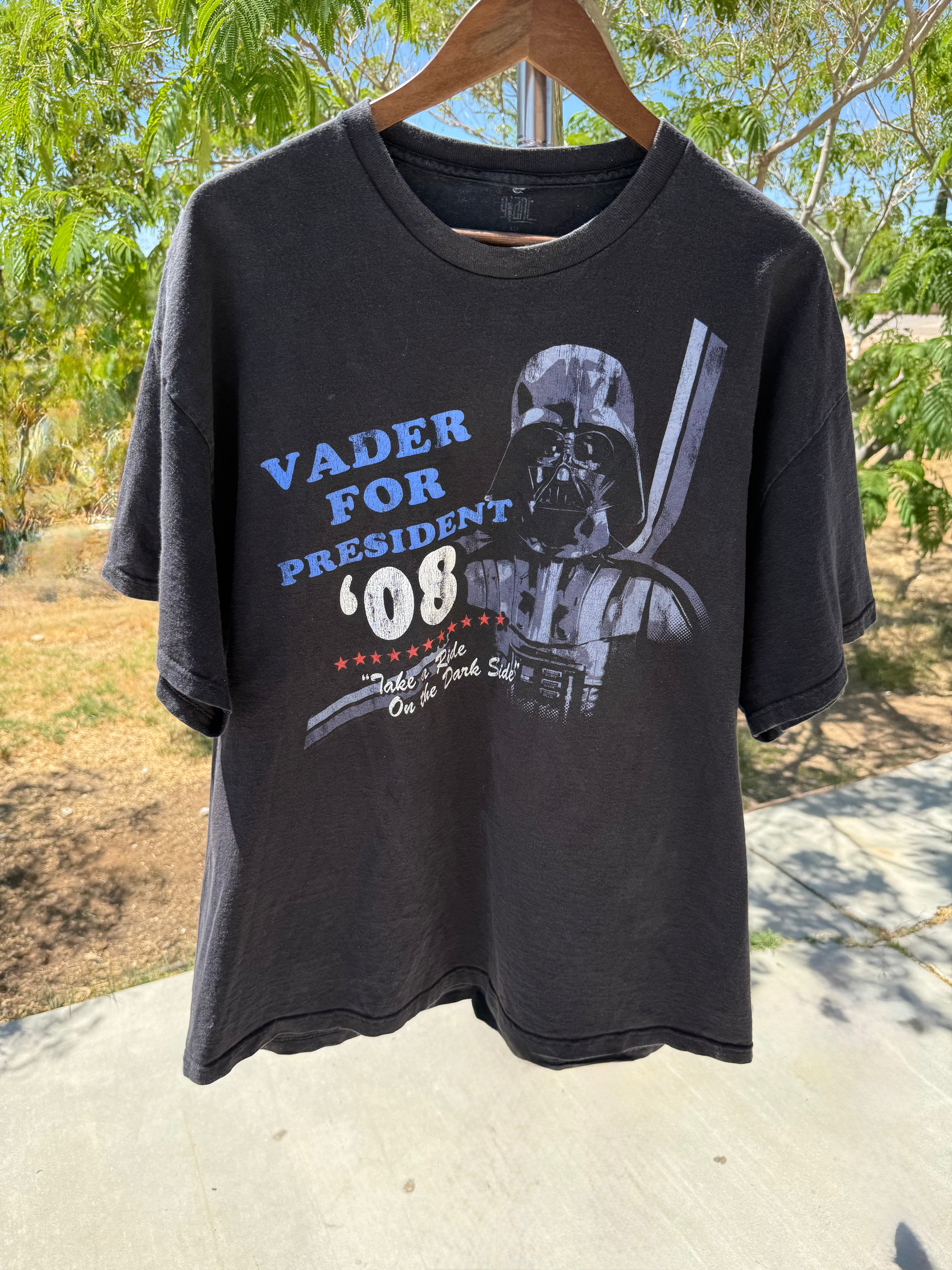 Y2K Star Wars "Vader for President '08" Graphic Tee