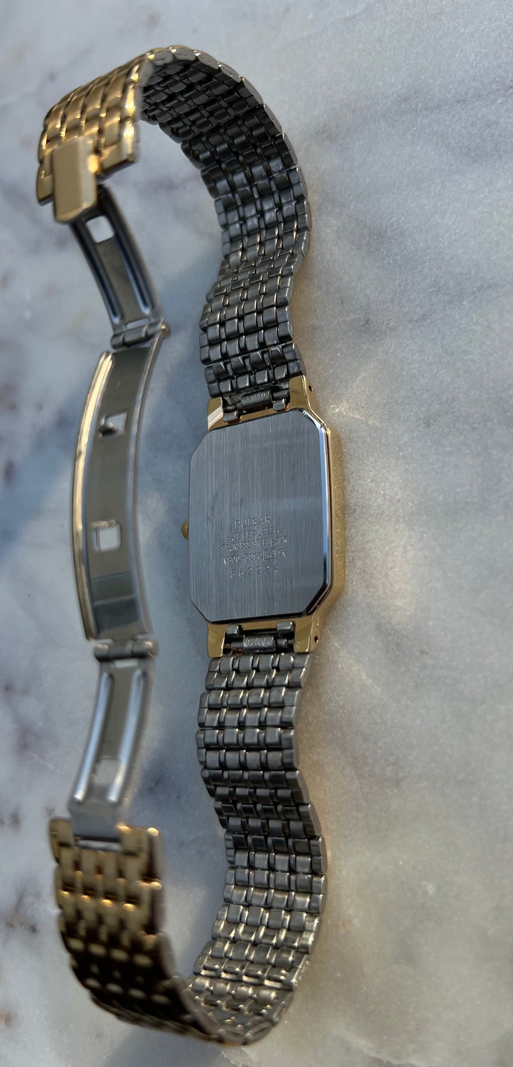 Pulsar by Seiko Vintage Tank Watch Quartz Gold 25mm Watch With Box New Battery (Near Mint)