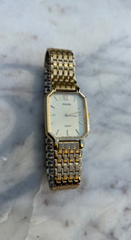 Pulsar by Seiko Vintage Tank Watch Quartz Gold 25mm Watch With Box New Battery (Near Mint)