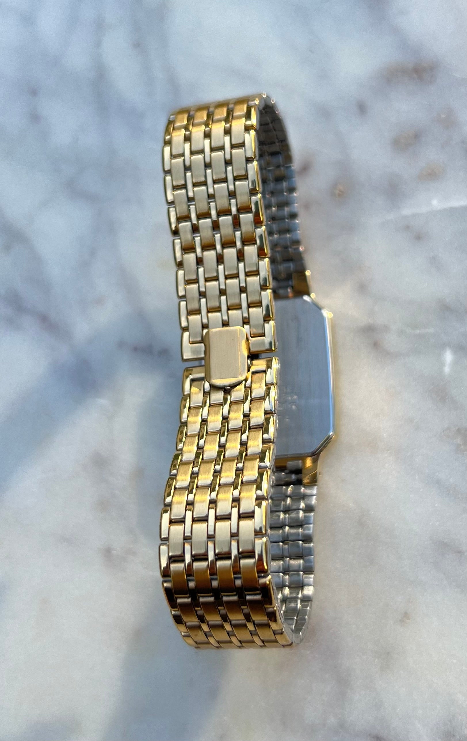 Pulsar by Seiko Vintage Tank Watch Quartz Gold 25mm Watch With Box New Battery (Near Mint)