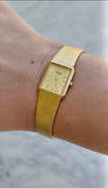 1984 Seiko Quartz Gold Tone Tank Watch