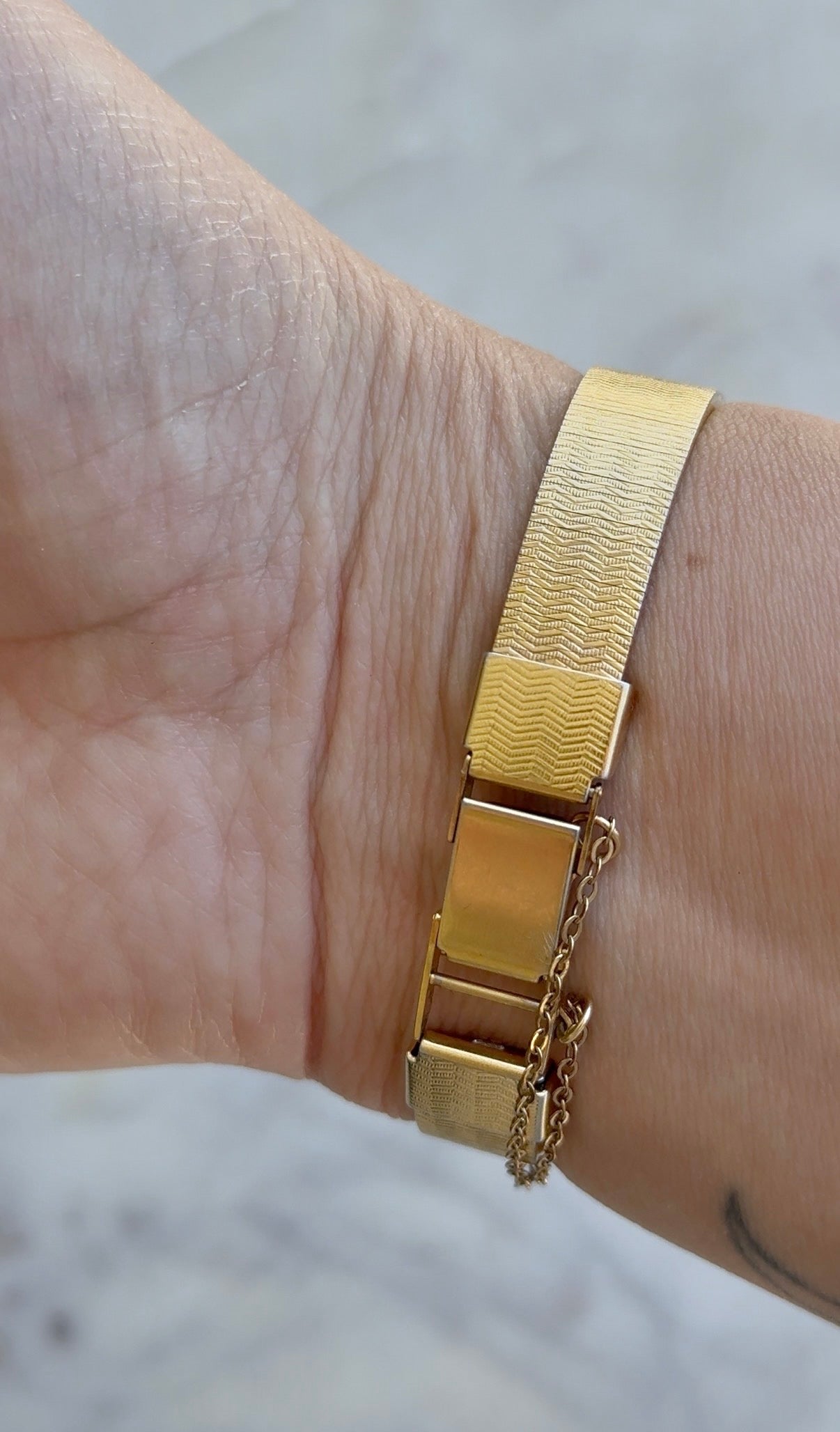 1984 Seiko Quartz Gold Tone Tank Watch