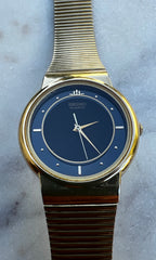 Seiko Vintage Black Dial Gold Tone Watch