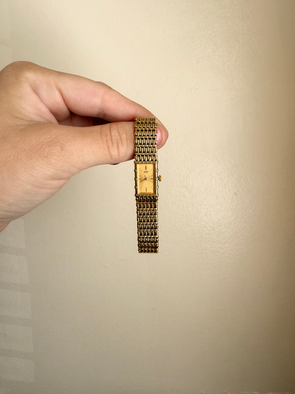Seiko Gold Tone Vintage Gold Dial Quartz Watch