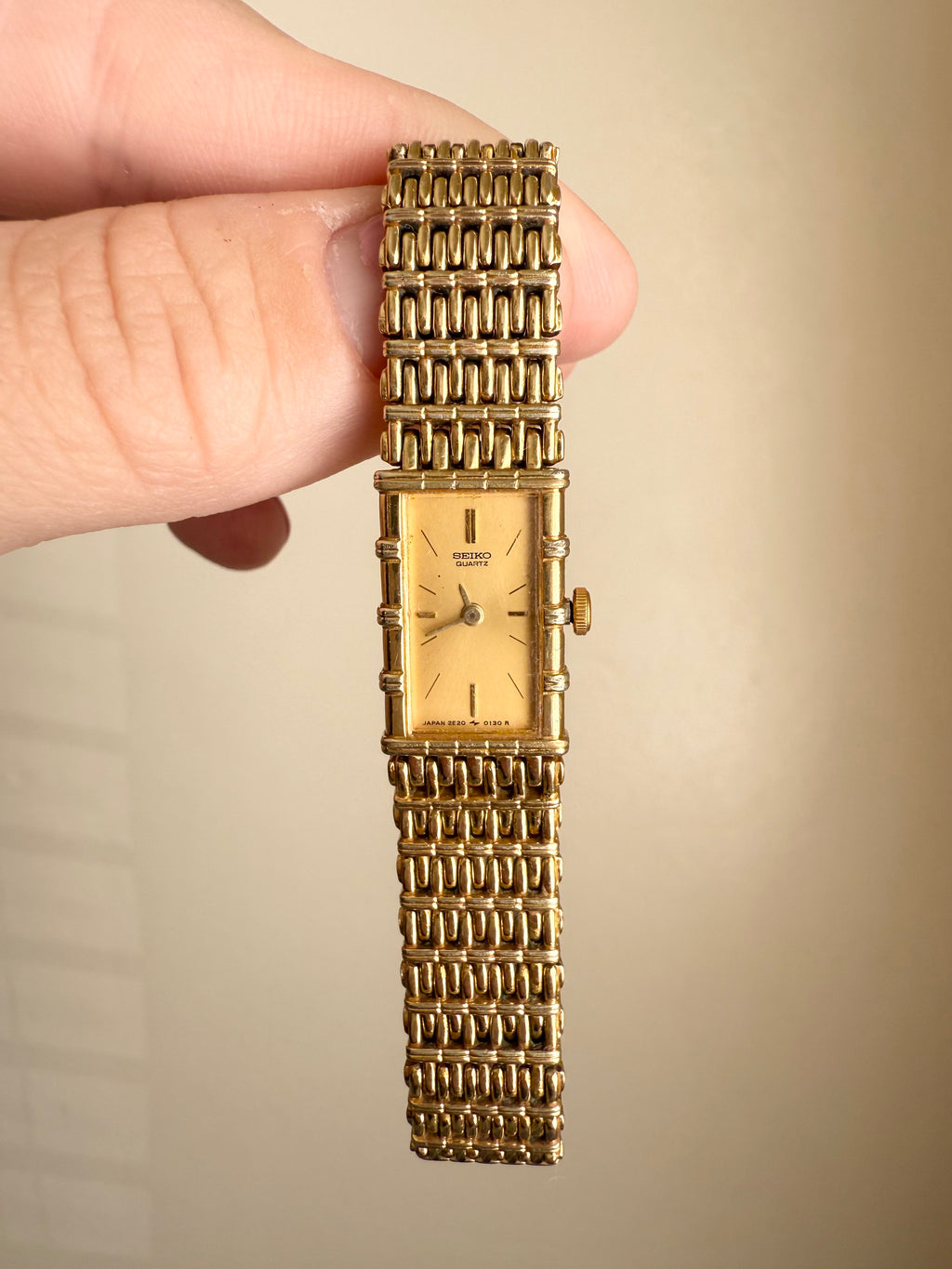 Seiko Gold Tone Vintage Gold Dial Quartz Watch