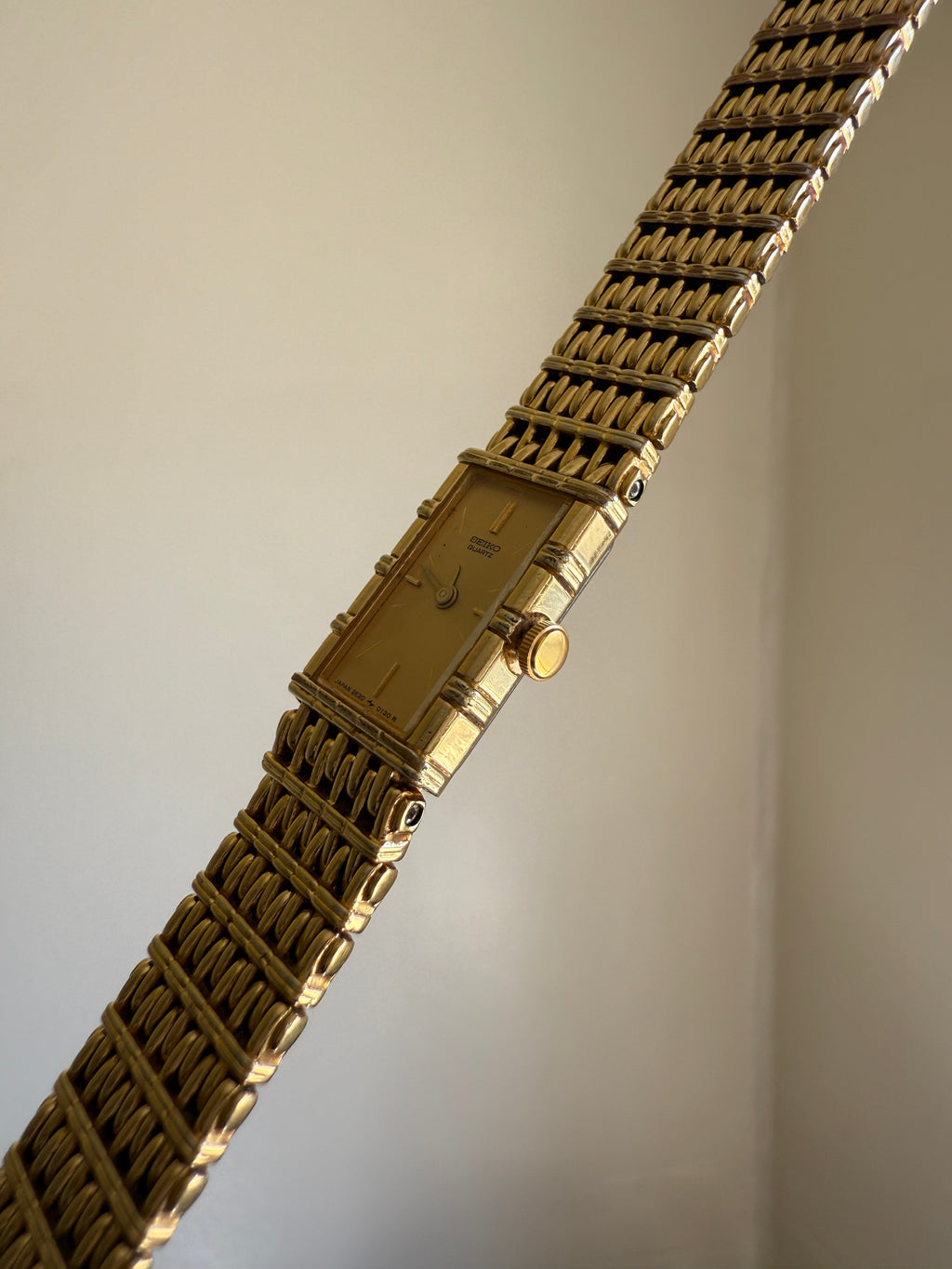 Seiko Gold Tone Vintage Gold Dial Quartz Watch