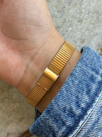 1988 Seiko Galaxy Quartz Gold Tone Tonneau Tank Watch