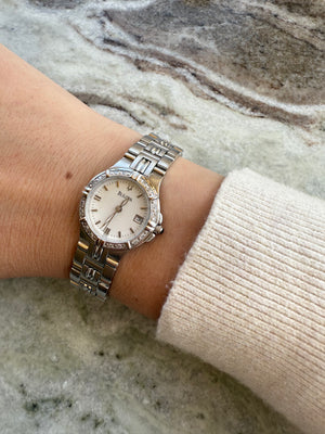 2000's Bulova Gemstone Bezel Date-Just Watch