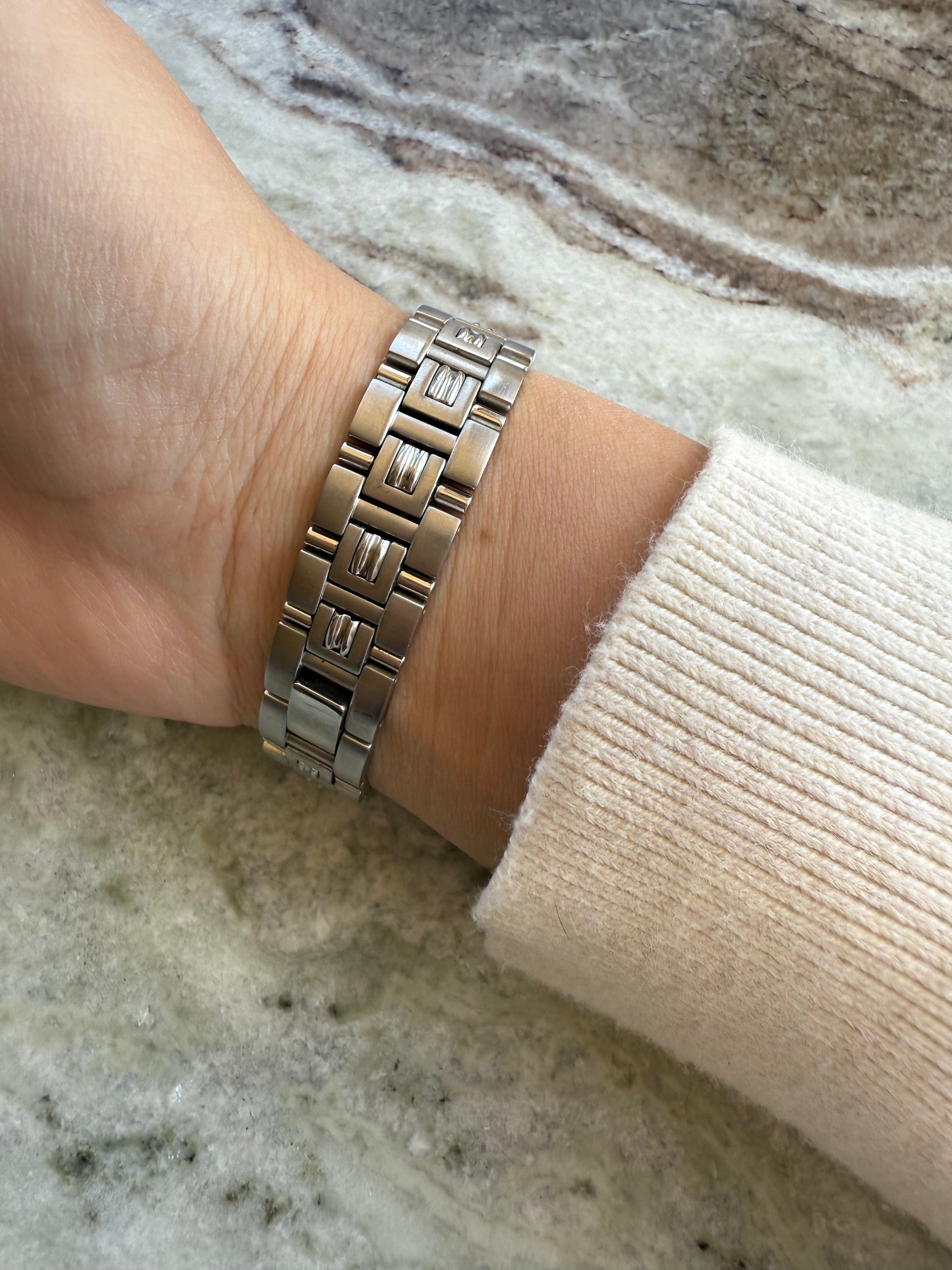 2000's Bulova Gemstone Bezel Date-Just Watch