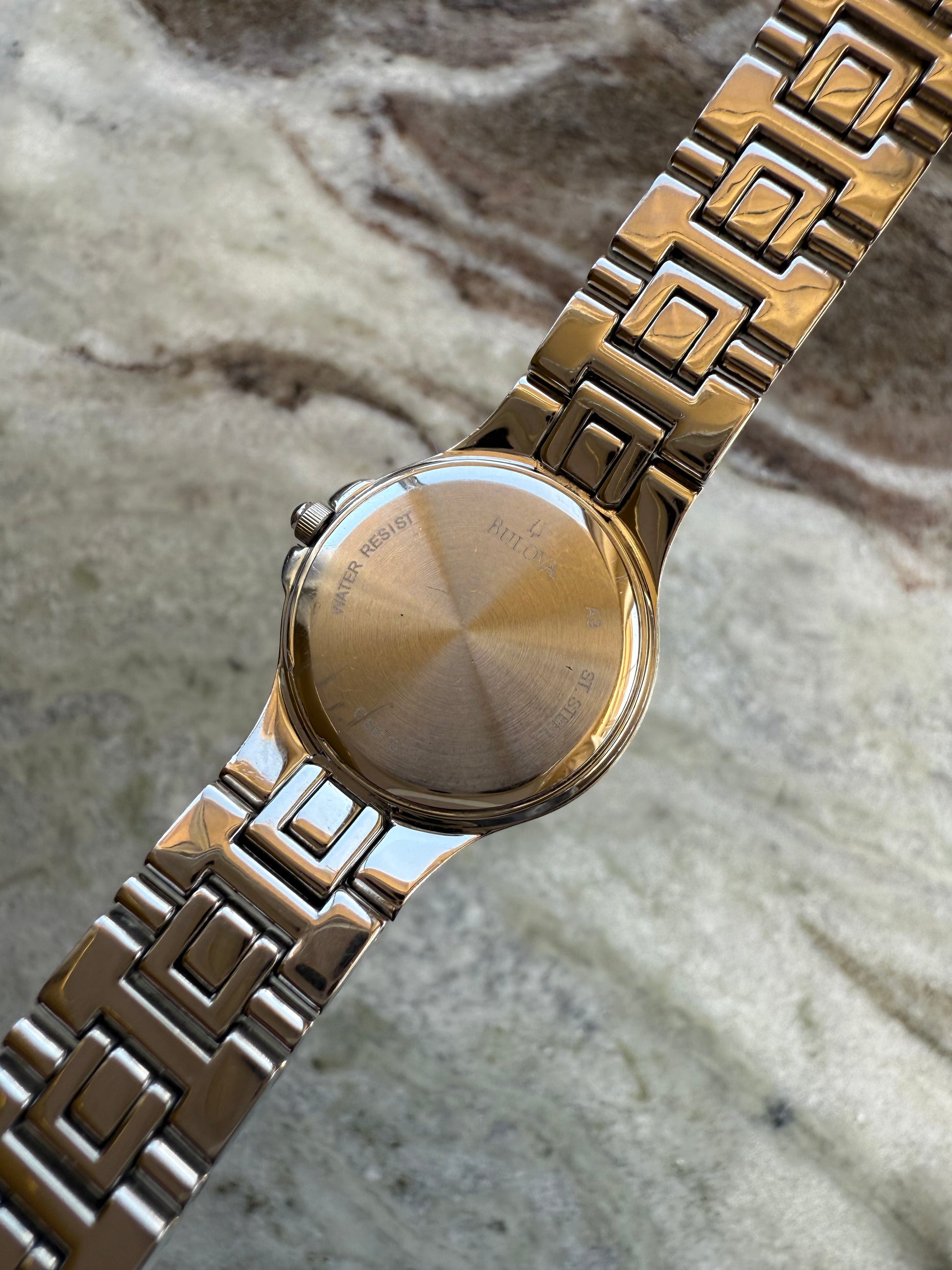 2000's Bulova Gemstone Bezel Date-Just Watch