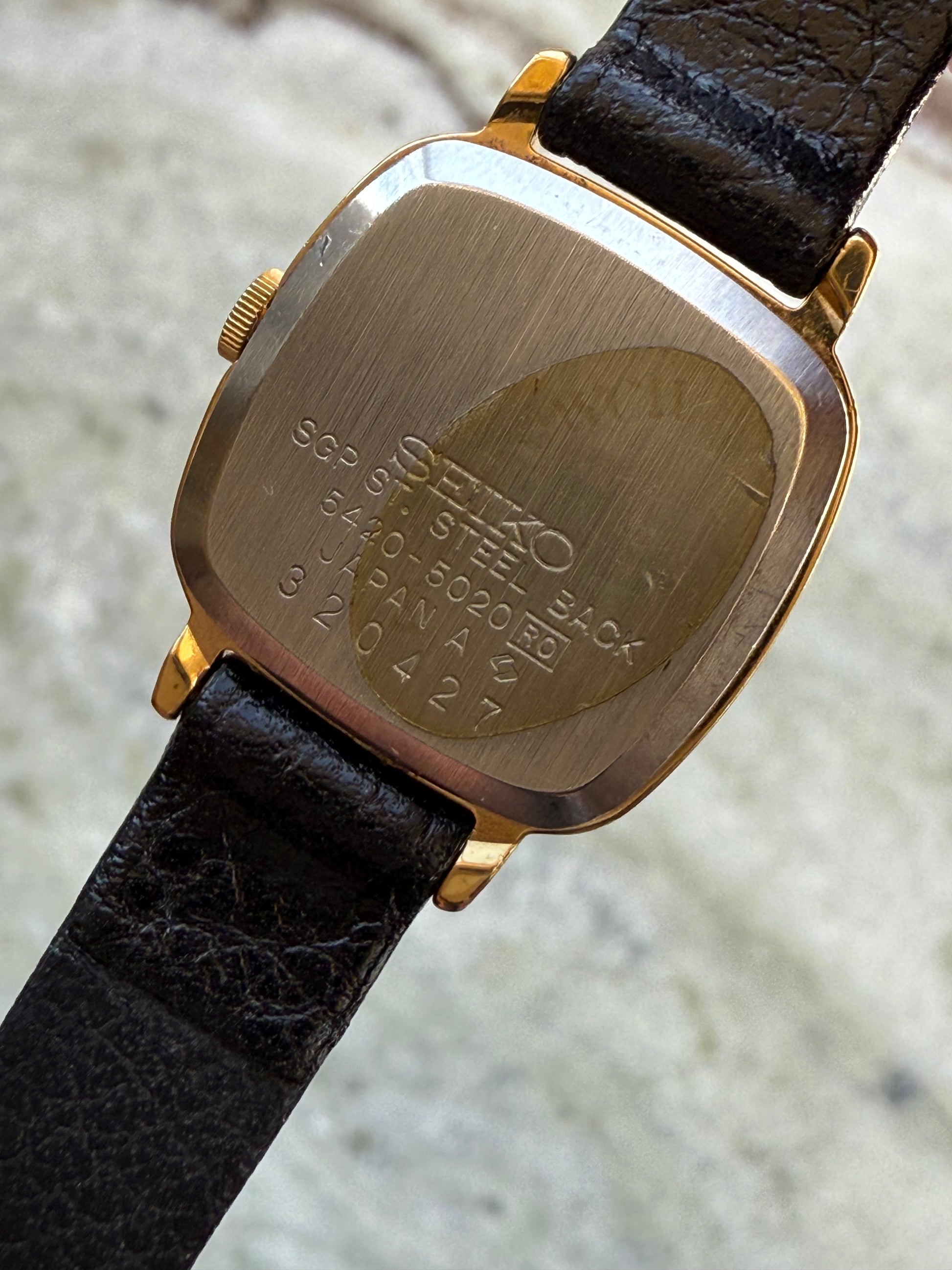 1983 Seiko Quartz Gold Plated Tank Watch