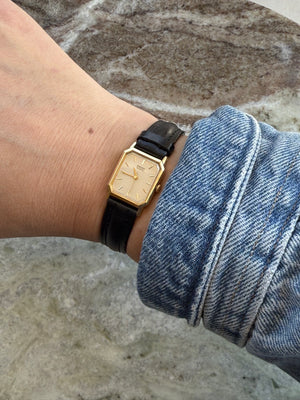 1984 Seiko Quartz Gold Plated Octagon Tank Watch