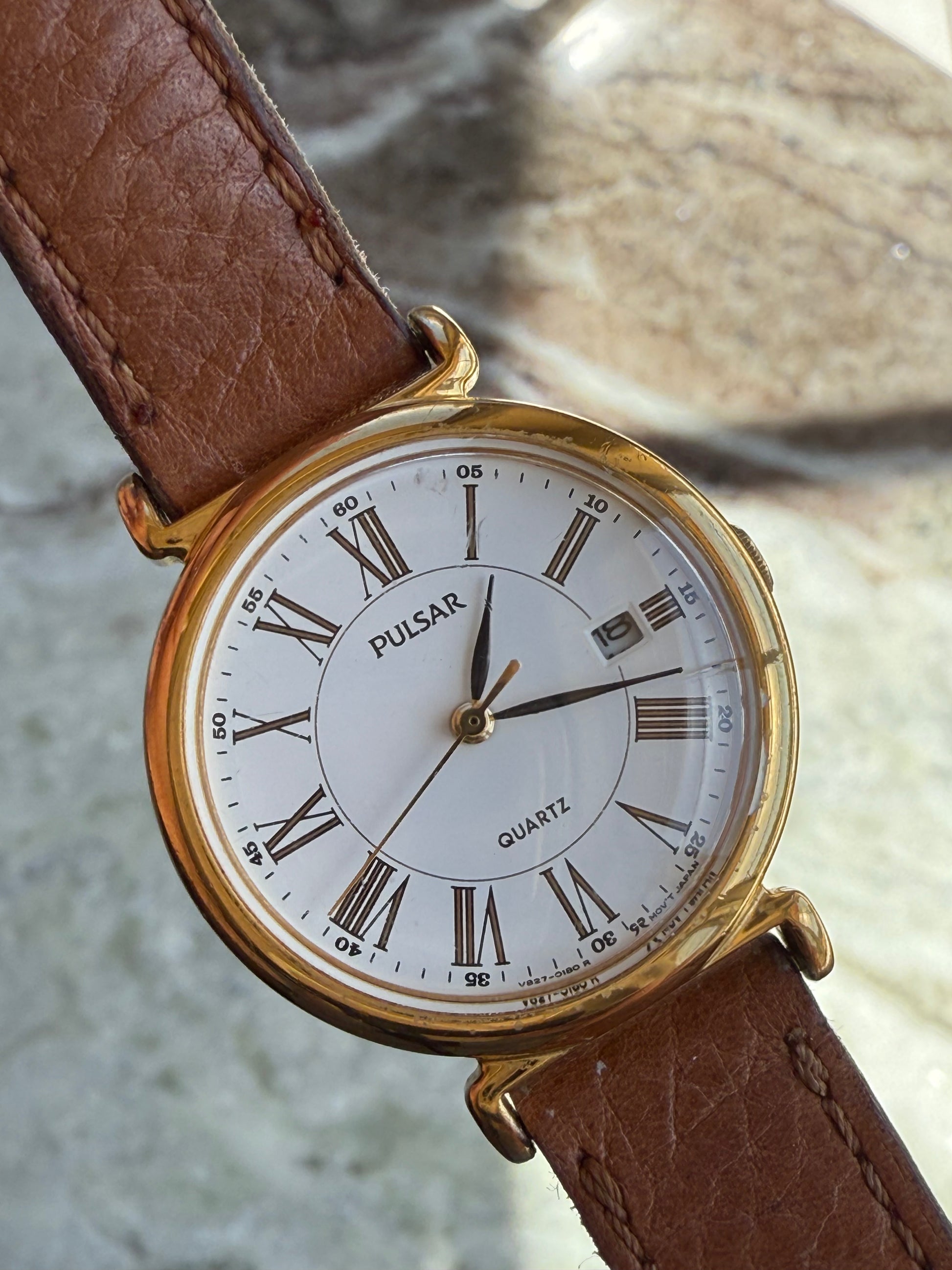 1992 Pulsar by SEIKO Roman Numeral Quartz Watch