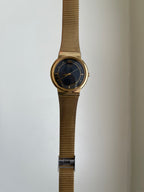 Seiko Vintage Black Dial Gold Tone Watch