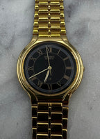Seiko Vintage 90's SX Gold Tone Roman Gilt Dial Quartz Watch