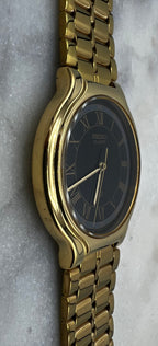 Seiko Vintage 90's SX Gold Tone Roman Gilt Dial Quartz Watch
