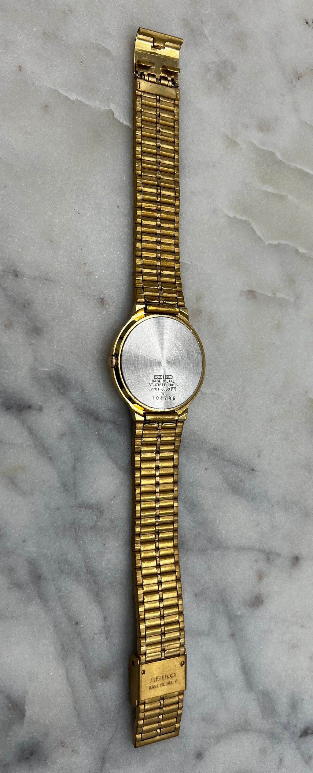 Seiko Vintage 90's SX Gold Tone Roman Gilt Dial Quartz Watch