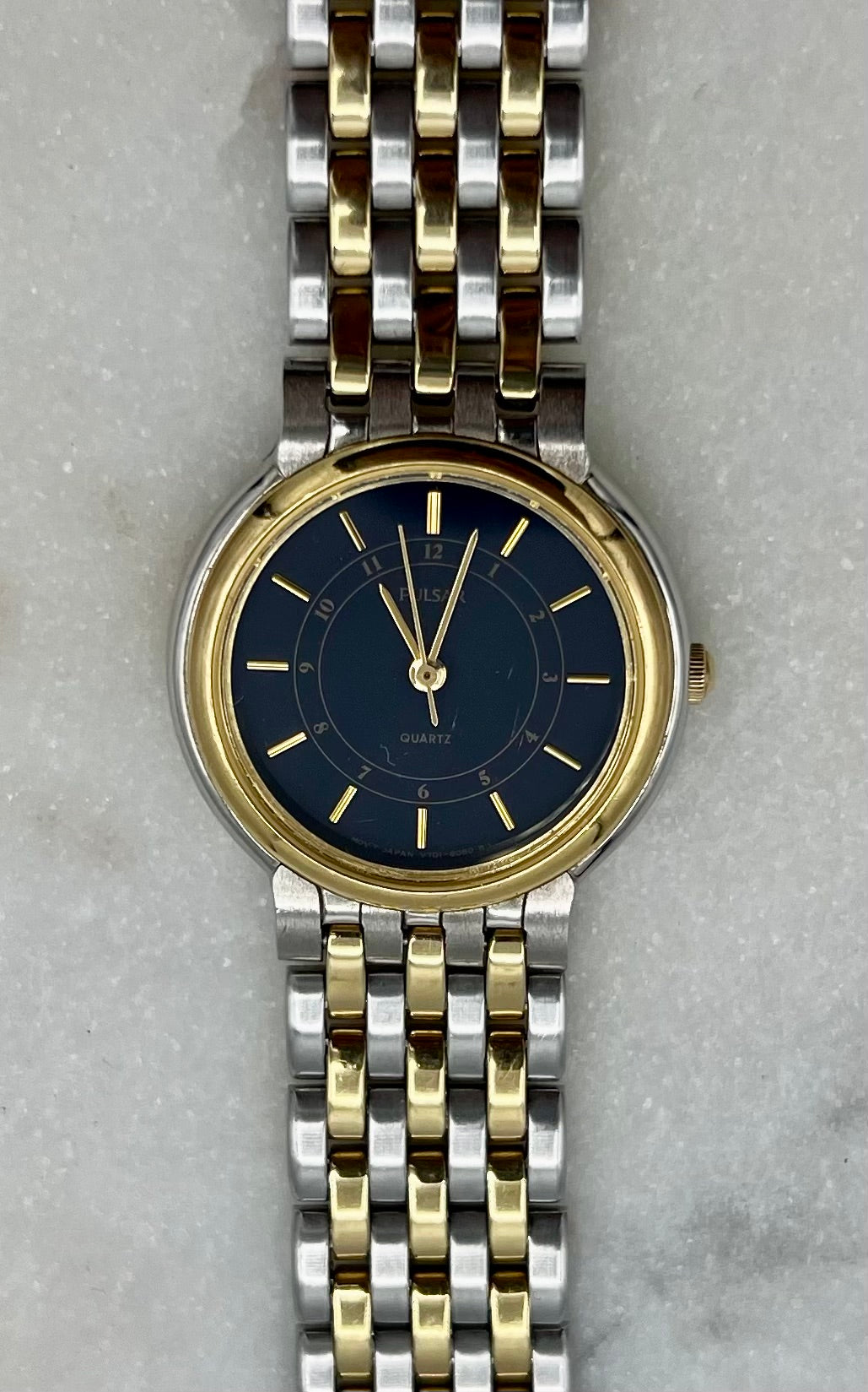 Pulsar by Seiko Vintage Two Tone Quartz Watch (Near Mint)