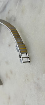 Seiko Vintage 80's Quartz Two Tone Octagon Bezel Watch (Good Condition)