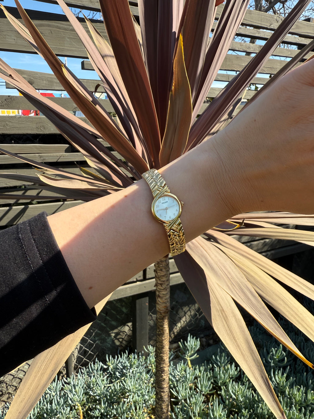 1990's Pulsar by Seiko Gold Tone Gold Dial Watch