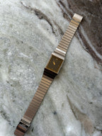 1987 Seiko Quartz Silver Tone Tank Watch
