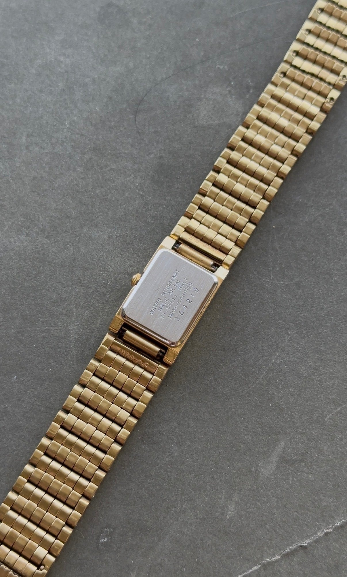 1983 Seiko Quartz Gold-Tone Tank Watch