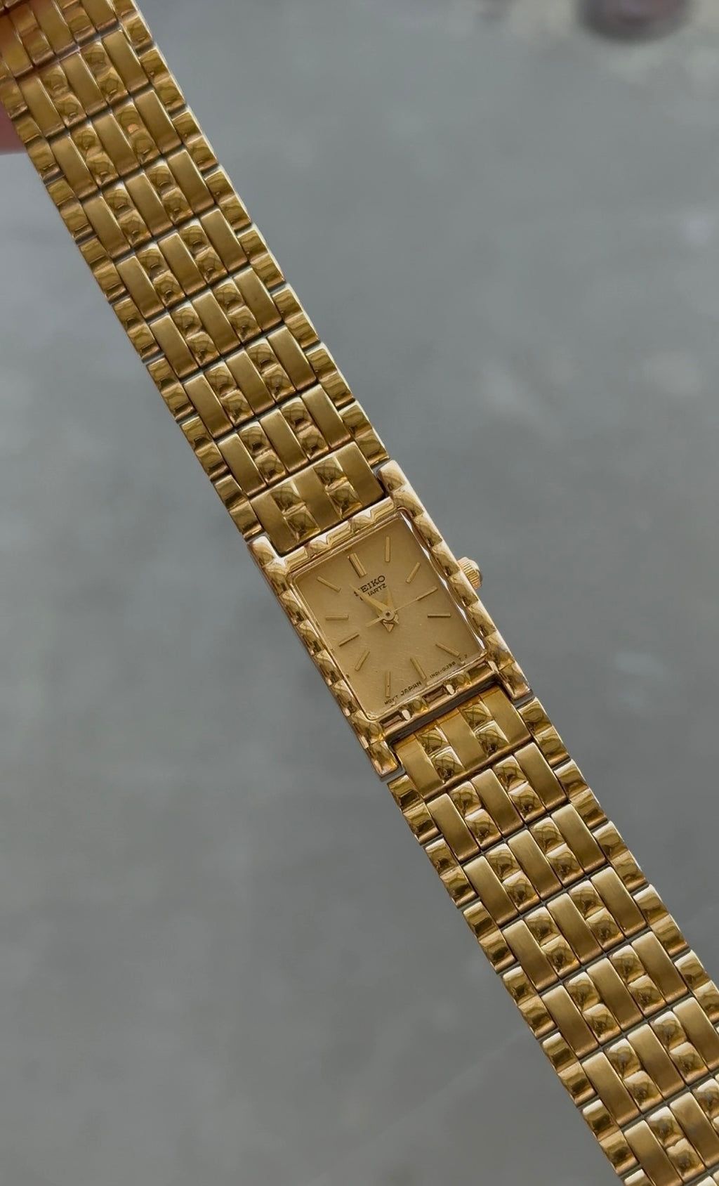 1983 Seiko Quartz Gold-Tone Tank Watch