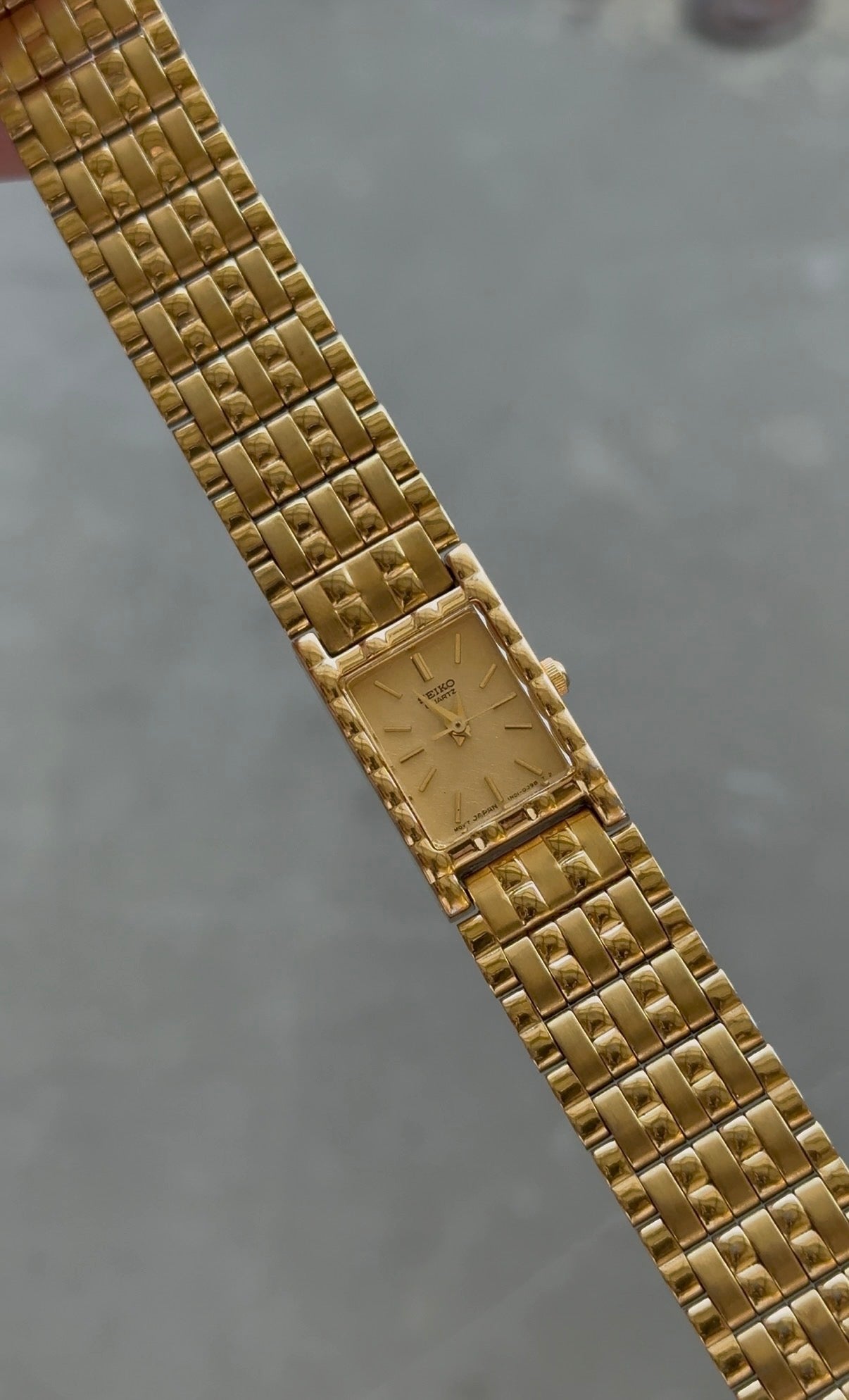1983 Seiko Quartz Gold-Tone Tank Watch